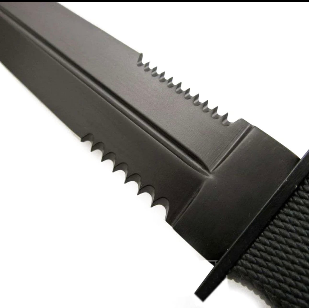 USA MT-225 11.5″ Fixed Blade Knife – Black, Full Tang, Partially Serrated with Sheath