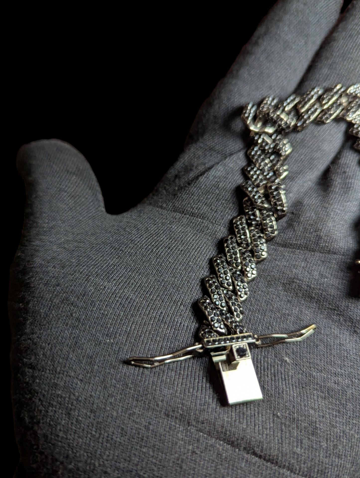 Premium Black Bracelet with Double Lock Unisex
