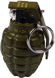 Hand Grenade Lighter, Gas windproof lighters With Keychain