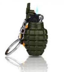 Hand Grenade Lighter, Gas windproof lighters With Keychain
