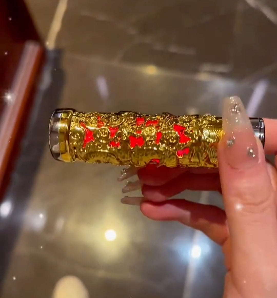 Dragon Red Flame Lighter – Windproof Jet Flame & Refillable